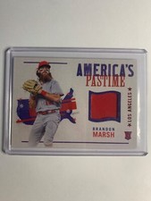 Brandon Marsh 2022 Chronicles America’s Pastime Red Parallel Patch RC #APS-BM