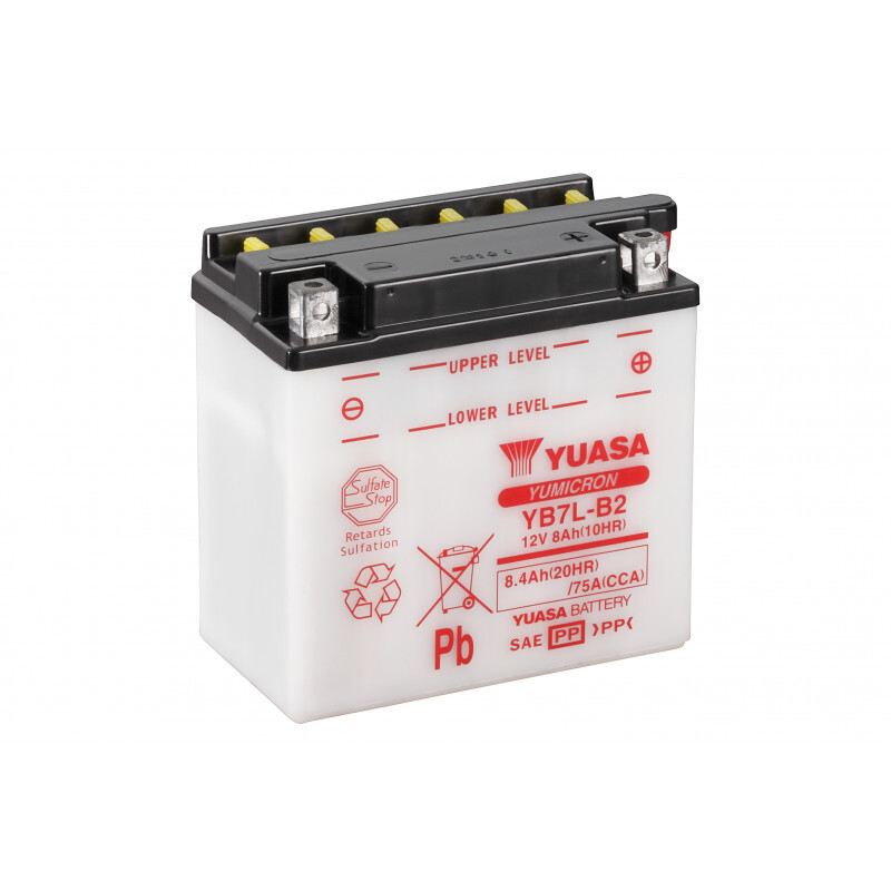 Batterie moto YUASA YB7L-B2 l'excellence japonaise en 12V 8.4Ah