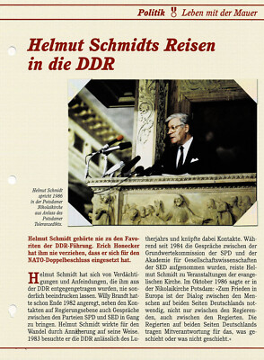 Helmut Schmidts Reisen in die DDR - DDR Infokarte