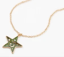 Claire’s mood Gold Tone Adjustable star Moon Color Change necklace jewelry
