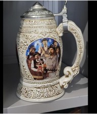 Anheuser-Busch Beer Stein OLD WORLD HERITAGE Members Only Ceramic Lidded Mug