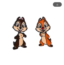 Disney Chip And Dale Chipmunks Characters Metal Enamel Stud Earrings New