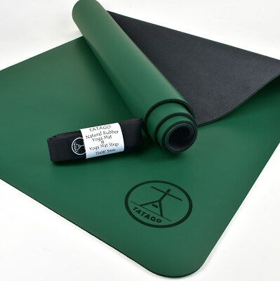 Tatago Pro Series Natural Rubber Yoga Mat for Hot Yoga and Pilates Exercise Mat