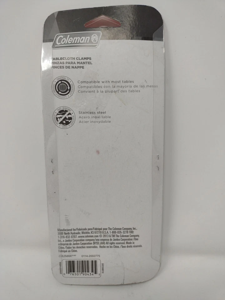 Coleman 6 Pk Abrazaderas de Mantel de Acero Inoxidable Nuevo Precintado Foto 2 de 2