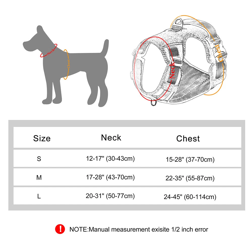 Dog Harness No-Pull Control Vest Reflective Breathable Mesh Vest w/ 2 Leash Clip Dog Harness No-Pull Control Vest Reflective Breathable Mesh Vest w/ 2 Leash Clip