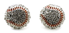 TB Rhinestone Basketball Baseball Soccer Sports Fashion Jewelry Ear Stud Earring