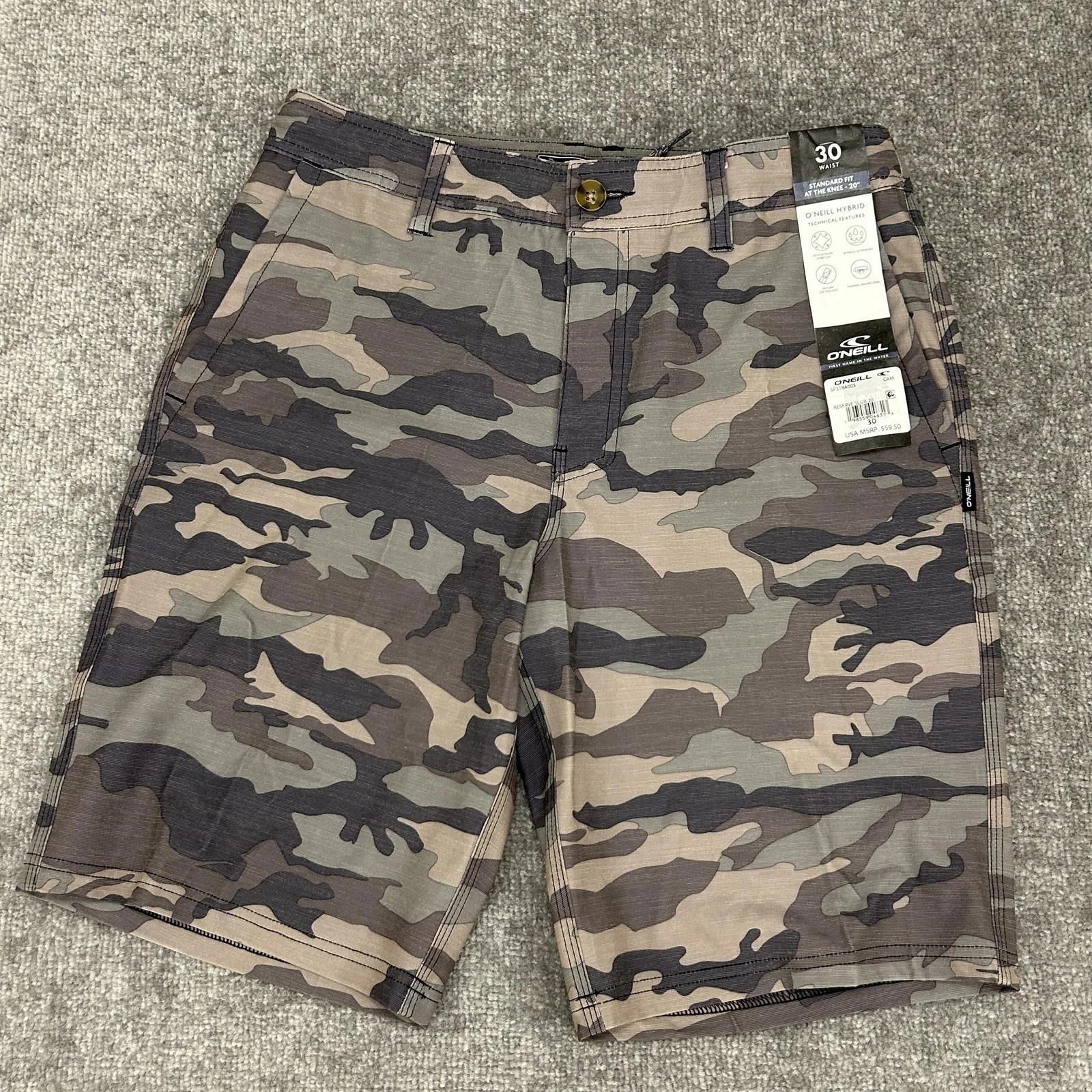 O'Neill Shorts Mens 30 Green Camo Hybrid Reserve Slub Stretch Hyperdry NEW $59
Opens in a new window