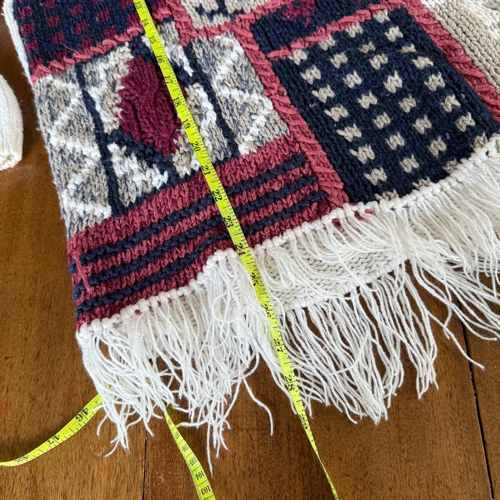 Vintage Shenanigans Hand Knit Patchwork Sweater F… - image 16