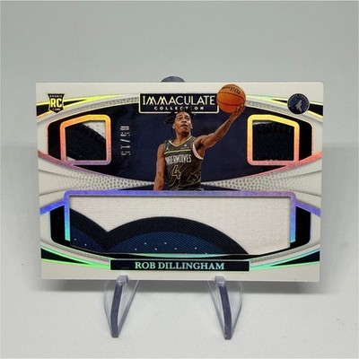 Panini Immaculate 2024-25 Rookie Reserve Rob Dillingham Patch RC /15 RR-ROB