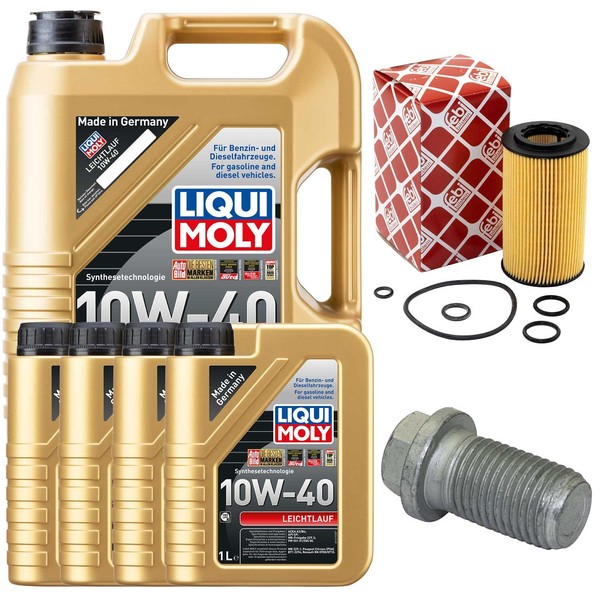 MotoröL Filter Set 10W-40 Liqui Moly 9 Liter + Schraube FüR Mercedes E-Klasse-image