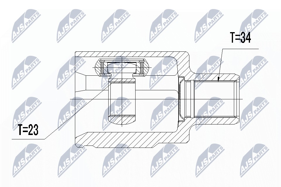 Fits NTY NPW-PL-030 INNER CV JOINT