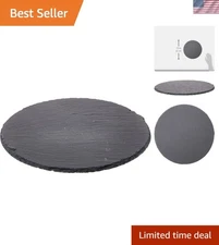 Natural Slate Serving Tray - 11" Round Cheese Board for Gourmet Presentations