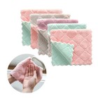  5pcs Thick Double Layer Microfiber Dishcloth Multipurpose Cleaning Towels