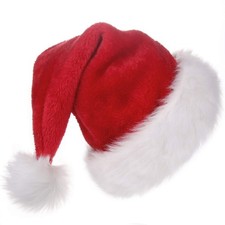 Santa Hat for Adults Big Santa Hat Comfort Double Liner Plush Red Velvet