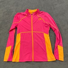 The North Face Cinder 100 Pink Orange Athletic Full Zip Outdoor Jacket Kids Sz S