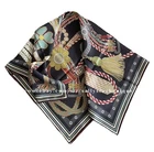 Sallys Heavy 18 Momme Twill Silk Wrap Scarf Tassels Print Double Face Shawl 35"