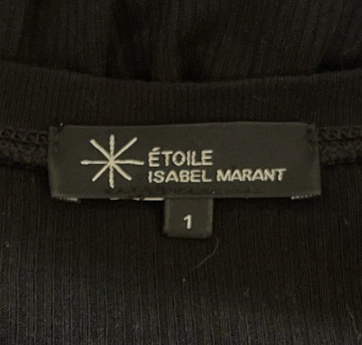 Etoile Isabel Marant размер 1 США S 4 черный легкий длинным рукавом ребро вязаный топ - Изображение 4 из 4