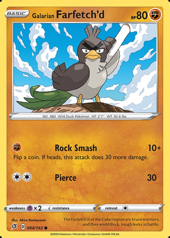 Galarian Farfetch'd - 094/192 - Common - Lightly Played