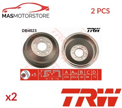BREMSTROMMEL HINTEN TRW DB4023 2PCS P FÜR FIAT DUCATO,TALENTO