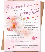 Happy Birthday Card for Daughter from Mom Dad Adult Keepsake Special Greeting