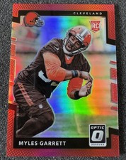 2017 Panini Donruss Optic Myles Garrett Rookie RC Red Prizm /99 #106