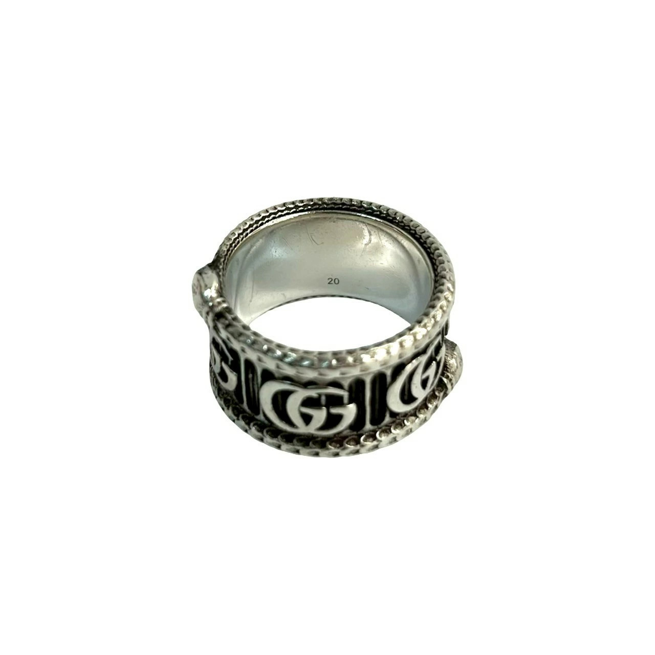 GUCCI Interlocking Double G Snake Ring Silver 925… - image 5