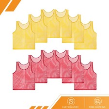12Pack Soccer Pennies Polyester Jersey Training Mesh Vests Team Sports