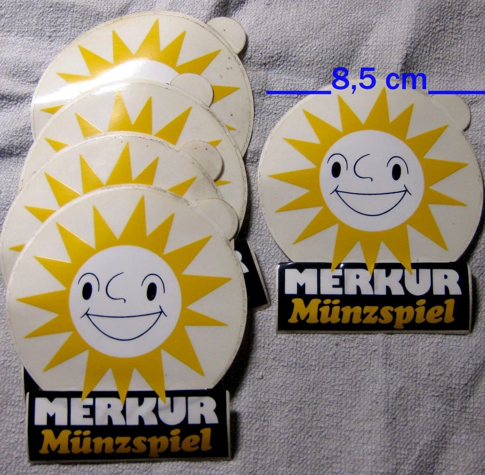 5x Aufkleber MERKUR Münzspiel Casino-Spiele Spielautomaten - Bild 1 von 1