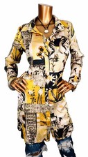 Fashion Nova M Top NWT Stretch Silky Patchwor...