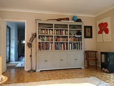 cotswold company grand bookcase shelving and storage pebble gray in excellent co