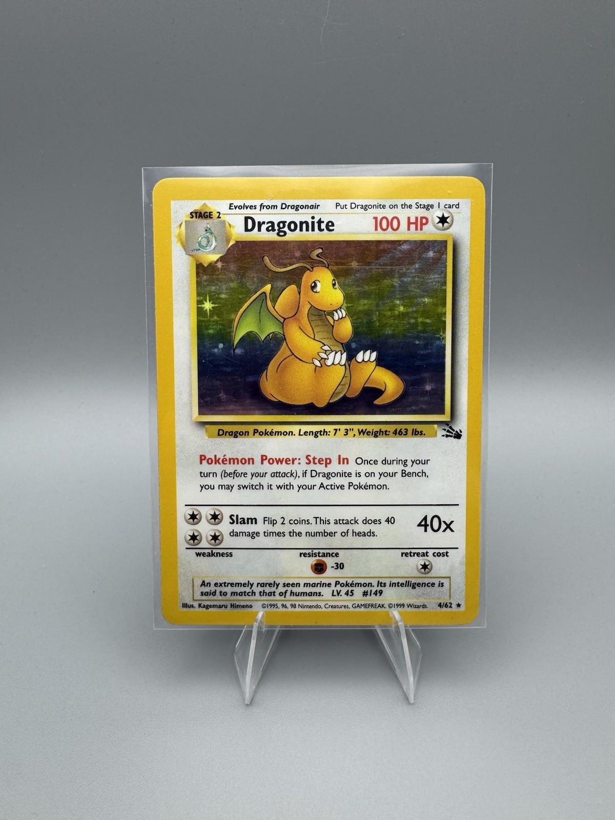 Pokemon Dragonite 4/62 Fossil Holo Wizards WOTC TCG Card Unlimited