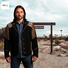 Westernjacke Fransen/Perlen