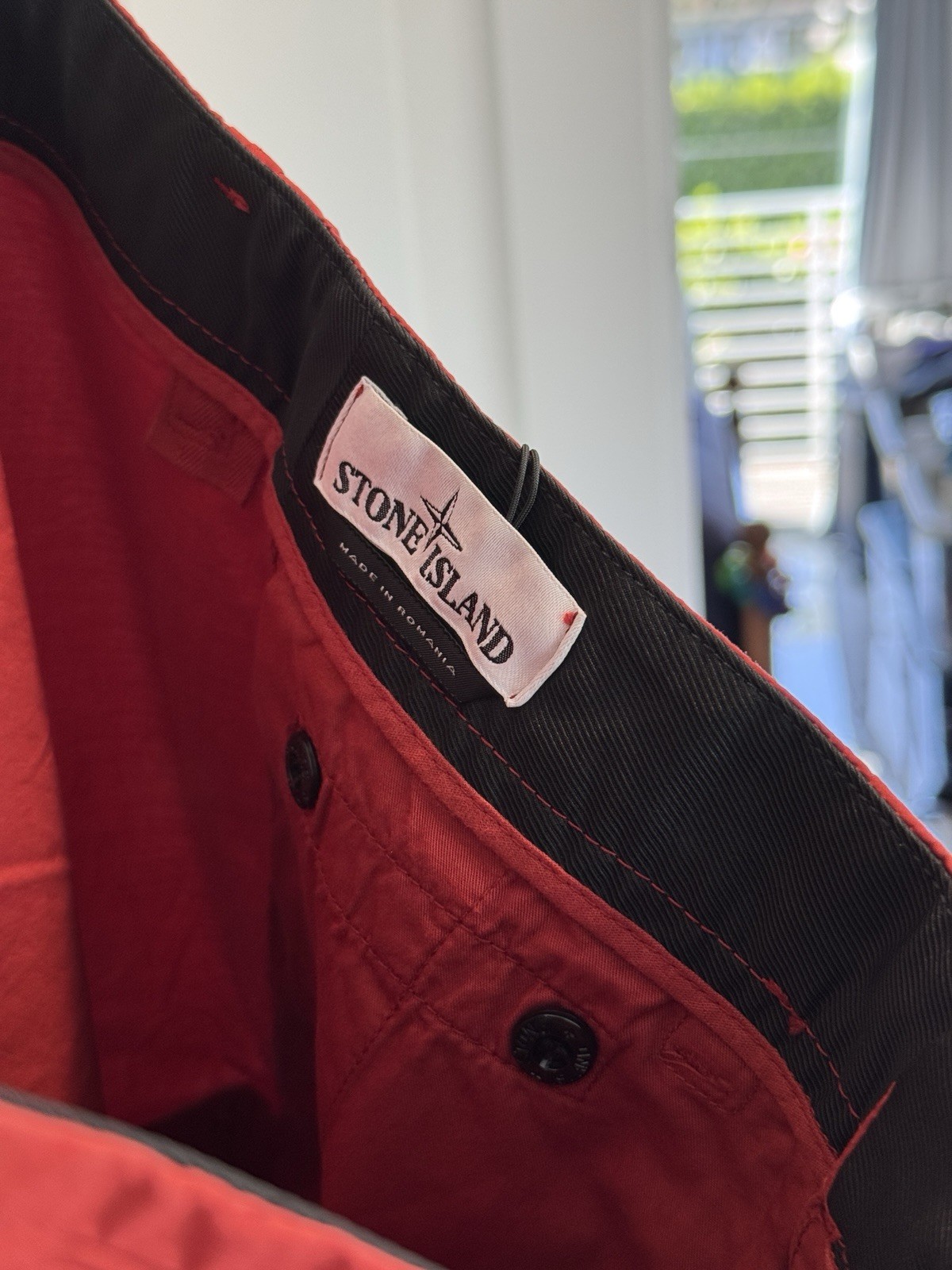 Stone Island Mens Red Bermuda Cargo Shorts Size 32 Type RE (fits 32-34) thumbnail 8