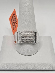 925 Sterling Silver Moissanite 1ctw Size 12 Iced Out Men's Ring
