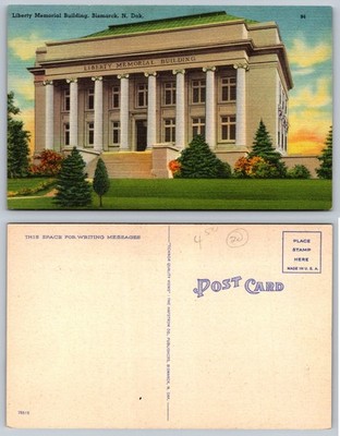 Liberty Memorial Building Bismarck NDak Postcard