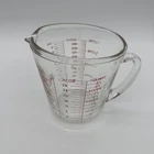 Vintage Fire-King Glass Measuring Cup 4 Cups 1 Qt 32 Oz #499 Red Block Letter