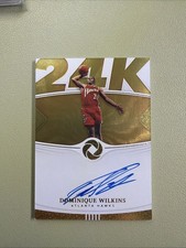 2018-19 Panini Opulence 24K Autographs Dominique Wilkins #24-DWL Gold /25 (AU)