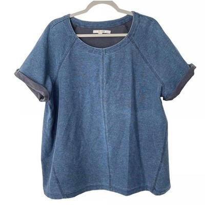 Boden Women's Blue Knit Top Short Sleeve Casual Relaxed Fit