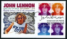 EE. UU., SCOTT # 5312-5315, RARA PORTADA GLEN FDC - MÚSICO JOHN LENNON, AÑO 2018