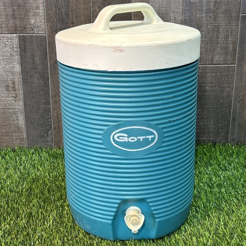 Vintage Gott 2 Gallon Water Cooler Winfield Kansas Blue Jug w/ Spigot ...