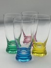 Set of four Royal Danube shot glasses with solid colored bases. — photo 6