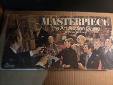 VTG 1970-Masterpiece The Art Auction Game - Parts -Game Board And Box Only