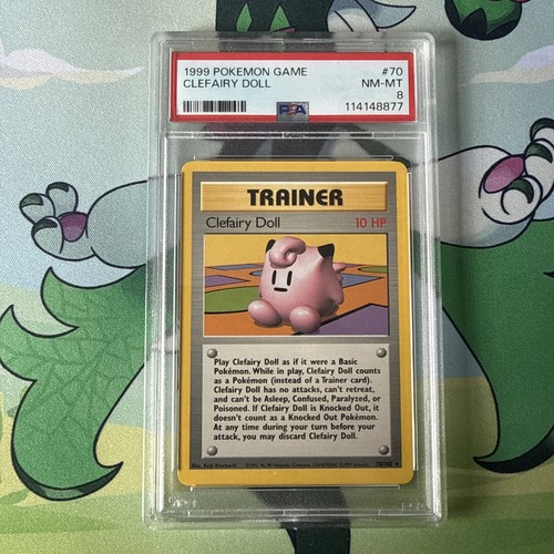PSA 8 Clefairy Doll 70/102 Base Set Unlimited Pokemon Card 1999 WOTC