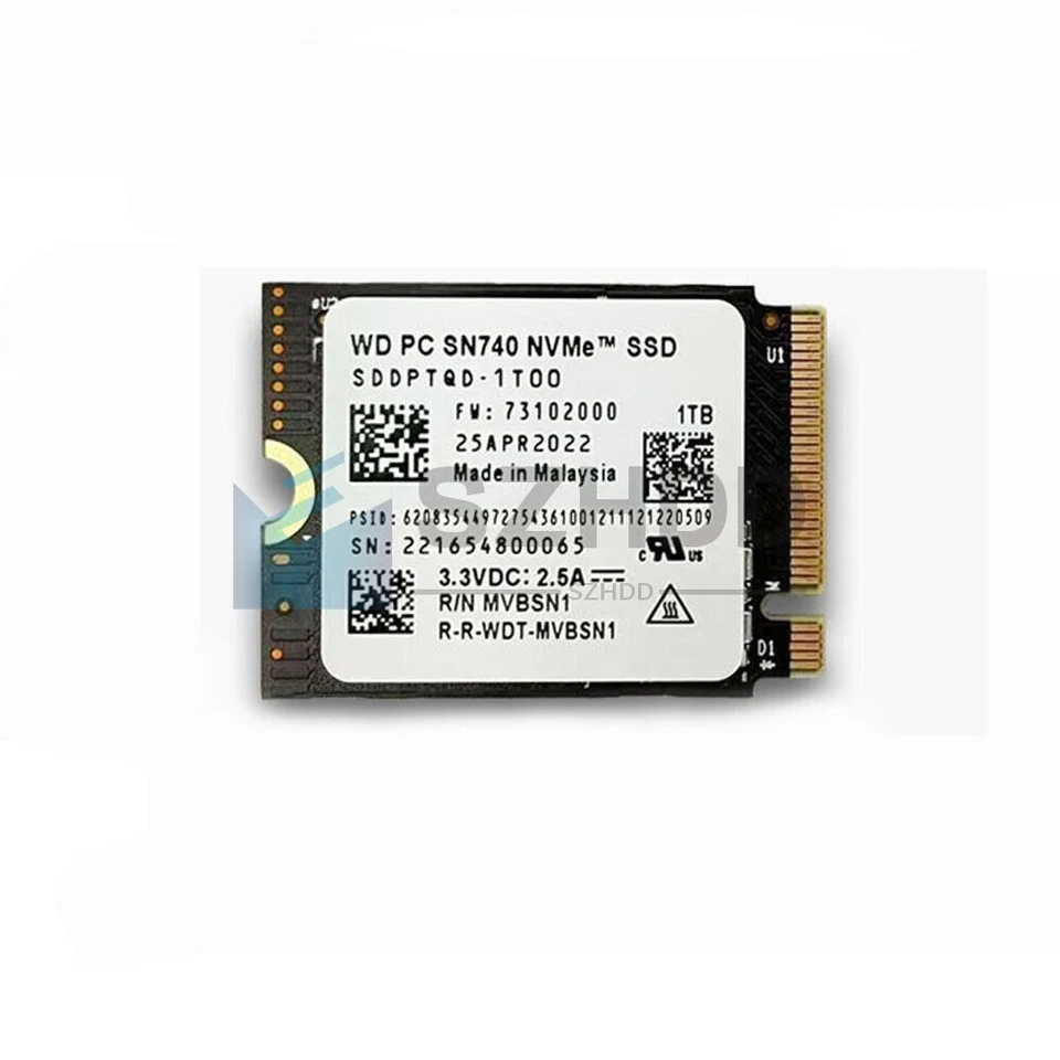 NEW WD SN740 M.2 2230 SSD 1TB NVMe PCIe 4.0 For Microsoft Surface Pro X Pro 9 - Image 2 of 4