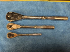Craftsman USA Drive Tear Drop Ratchet, 3 piece set, 1/2, 3/8 and 1/4" drive