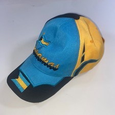 Bahamas Souvenir Baseball Cap Blue Yellow Black Colorblock Embroidered Hat OSFM