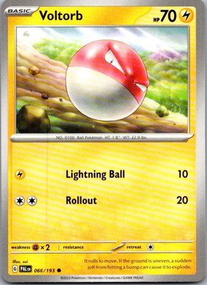 Voltorb 066/193 Common Paldea Evolved Pokemon Lightly Played