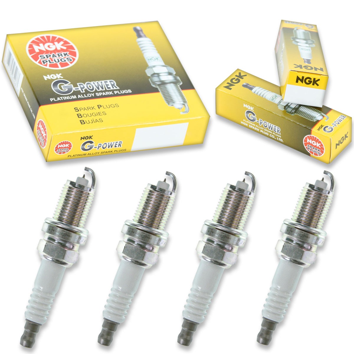 4 pcs NGK G-Power Spark Plugs for 1996-2000 Plymouth Breeze 2.4L L4 - Engine ht