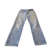 Vintage Levis 501 Light Wash Distressed Straight Jeans USA 30x28.5  Buttonfly