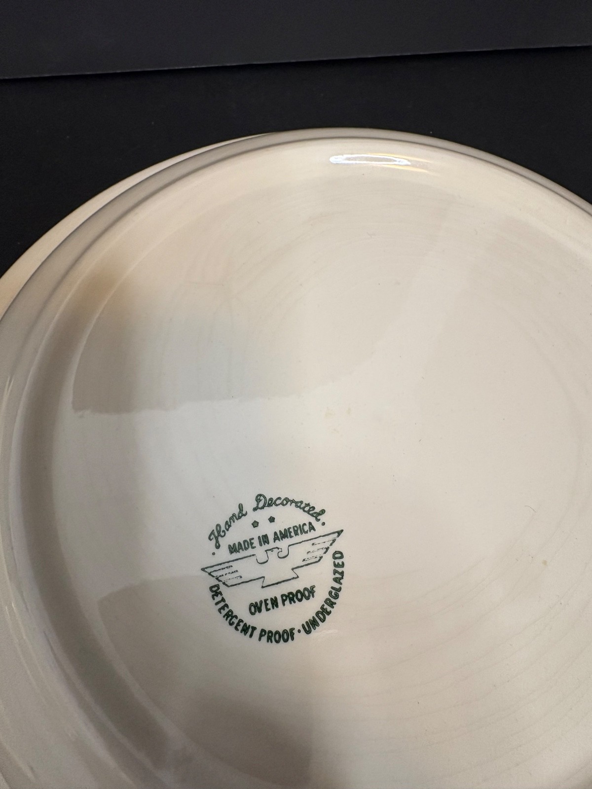 Two (2) Stetson Marcrest "Gay Nineties" Pie Baking Dishes 10" Diameter MCM Vtg